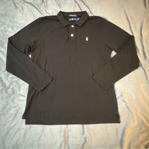Ralph Lauren Black Polo with Yellow Embroidery

#1168